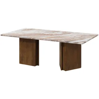 MASSIVMOEBEL24.DE Couchtisch LUGANO Beige Mangoholz 130 x 70 x 45 cm