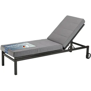 XDREAM Liegenauflage XXL, extra dicke Auflage für Gartenliege und Sonnenliege, (1 St), indoor & outdoor, waschbar, ca. 200 x 60 x 10 cm grau