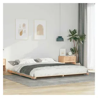 furnicato Bettgestell 220 x 200 x 10 cm Braun Massivholz Bettrahmen (1-tlg), Minimalistisches Bettgestell mit einfacher Montage für dein Zimmer braun 200 cm x 220 cm x 10 cm