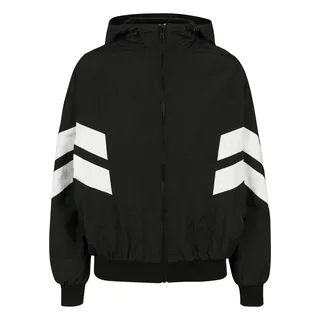 URBAN CLASSICS Crinkle Batwing Parka Black / White S