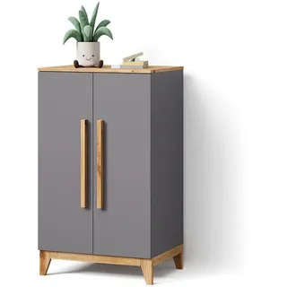 livinity® KINDERKLEIDERSCHRANK Mailo 70 x 120 x 53,4 cm Grau/Artisan