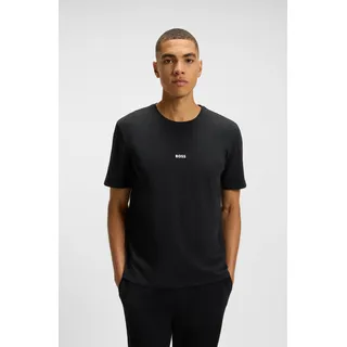 Boss Herren, T-Shirt Unique T-Shirt, Rundhals, Baumwoll Stretch, Logo schwarz XL