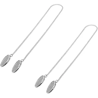 2 Stück Serviettenkette,Serviettenhalter,Edelstahl mit Klammern,Metall Serviette Klamme Silber Lätzchenkette,Klemmen Serviettenclip,Für Erwachsene Kinder Senioren Zahnarzt Handtuch Schürze Lätzchen