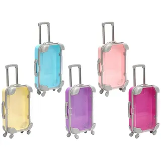 Abiyou 5 Stück Mini Koffer Geschenkbox, Geschenk Reisekoffer Miniatur, Spardose Reisekoffer als Geschenk für Urlaub, Urlaubskasse Reise, für Urlaubskasse, Reisegutschein (5 Farben)