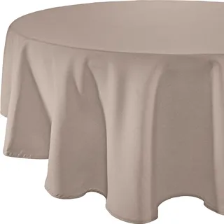 Sander Tischdecke Loft fleckabweisend Taupe Größe rund: 150 cm Ø
