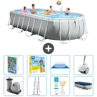 Prism Frame Pool Oval - 610x305x122 Cm - 9-teilig  S544