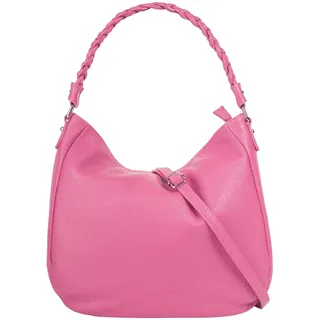 Henkeltasche SAMANTHA LOOK Gr. B/H/T: 34 cm x 31 cm x 10 cm onesize, pink Damen Taschen Handtaschen echt Leder, Made in Italy