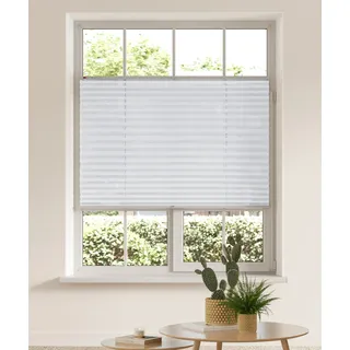 Plissee OTTO HOME "LAHOLM" Gr. 8, weiß, B:110cm H:130cm, Obermaterial: 100% Polyester, Plissees, Fixmaß, Bestseller mit über 3500 4,5-Sterne-Bewertungen, Klemmträger