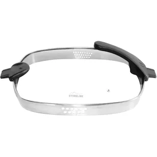 Stoneline Glasdeckel Eckig 28 cm mit Sieb Funktion in Transparent | Gr.: onesize