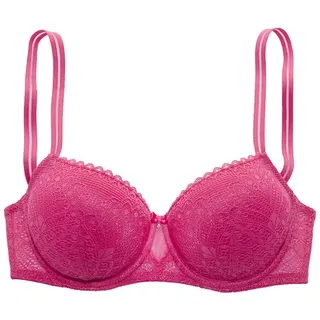 s.Oliver Balconette-BH mit Spitzeneinsatz pink 85D