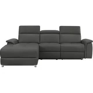OTTO home Eckcouch Kunstleder 2-Sitzer Schwarz
