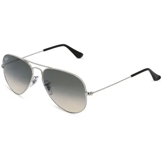 Ray-Ban RB 3025 AVIATOR LARGE METAL Unisex-Sonnenbrille Vollrand Pilot Metall-Gestell, Silber