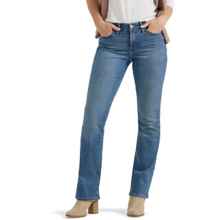 Lee Damen Flex Motion Regular Fit Bootcut Jeans, Majestic, 44 Kurz - 44 Kurz