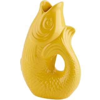 Gift Company Vase Monsieur Carafon S, Dekovase in Fisch-Form, Steingut, Tuscan Sun, 25 cm, 1087403010