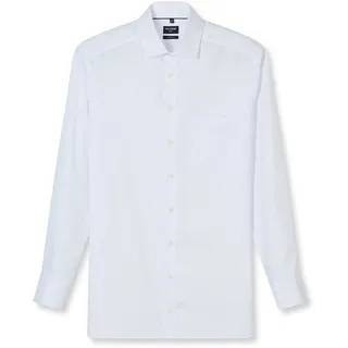 Olymp Businesshemd OLYMP Luxor, modern fit, Herren, Gr. 44, N-Gr, weiß, 100% Baumwolle, Hemden