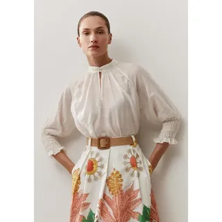 More & More Bluse weite 3/4 Arm Weiß 38