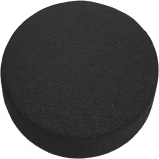 qing yun Runde Stuhlkissen, dick, 5/8/10 cm, rundes Sitzkissen, für Esszimmer-/Gartenstuhl, Sitzkissen, rundes Hockerkissen für Küche, Zuhause (40 x 40 x 10 cm, Schwarz)