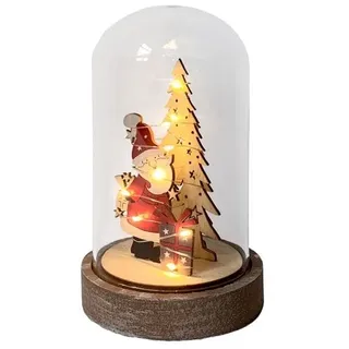 HTI-Living Weihnachtsdeko Weihnachtsmann mit Geschenk Natur