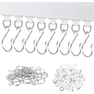 30 Set Vorhangschiene Haken für Gardinen Schienensystem Haken für Gardinenschien