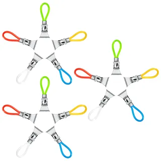 Tunejoy Handtuchklammer Bunt Handtuch Clips Aufhänger für Handtücher mit Schlaufe für Topflappen Geschirrtücher 15 Stück
