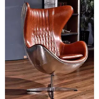 aea Relaxsessel Designersessel Metall Ledersitz 0 x 0 x 0 cm braun