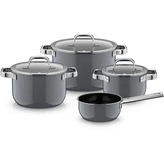 WMF Fusiontec Mineral Pro Topf-Set 4-tlg. 2 x Kochtopf + 2 x Stielkasserolle