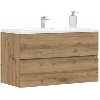 vidaXL Waschbeckenunterschrank 90 x 45 x 38,5 cm Braun
