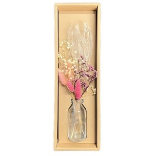 Trockenblume Kleine Glasvase mit Trockenblumen (Display 1), NaDeco