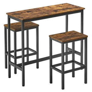 Boxxx Bar, Braun, Schwarz, Metall, 3-teilig, teilmassiv, 40x90x100 cm, Beimöbel erhältlich, Esszimmer, Barmöbel, Barschränke & Theken