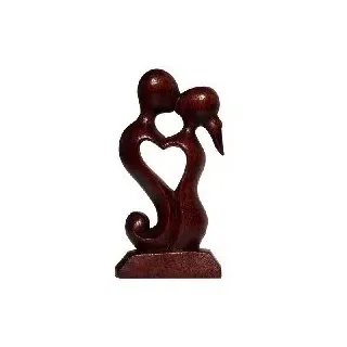 Wogeka Liebe Herz Kuß Paar Glück abstrakt Holz Figur A10.3