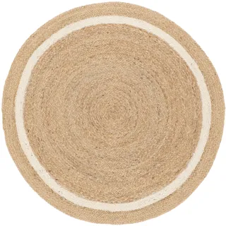 RugVista Pella Line, Teppich, - Beige Ø Naturweiß Ø 120