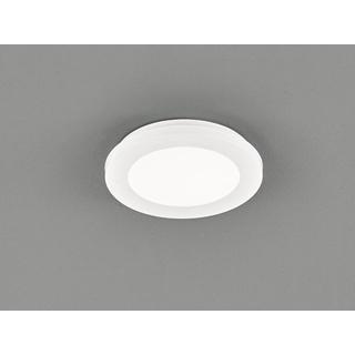 Kleine LED Deckenleuchte CAMILLUS flache Badezimmerlampe Rund Ø17cm in Weiß IP44