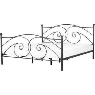 Beliani Bett mit Lattenrost Metall Dinard 140 x 200 cm