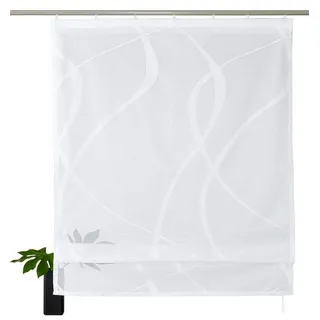 OTTO home Raffrollo Cellino, mit Klettband, Transparent, klassisch gewirkte Netzoptik, Polyester, Wellen weiß 80 cm x 140 cm