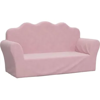 vidaXL Kindersofa 2-Sitzer rosa weich plüsch