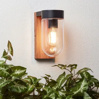 Brilliant Außenwandleuchte Holz dunkel/schwarz 21,0 cm E27 IP44