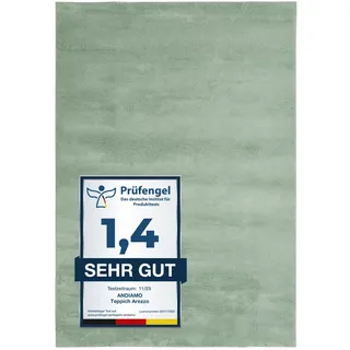 Andiamo Arezzo Teppich 60 x 110 cm Salbeigrün