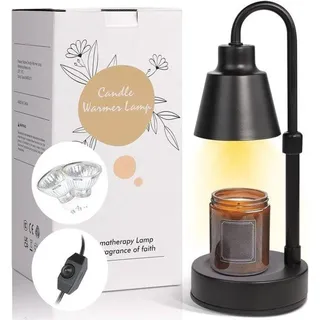 Famanu Kerzenwärmer Lampe - Höhenverstellbar und dimmbar für gemütliches Zuhause