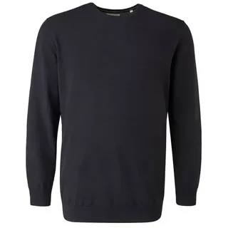 s.Oliver Rundhalspullover Basic (1-tlg) mit gesticktem Logo auf der Brust, BIG SIZE Übergrößen schwarz 4XL (64/66)