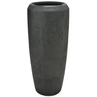 Flingora Bodenvase Cleo, mit Einsatz - Fiberglas - Indoor & Outdoor - Graphitschwarz - 75 cm schwarz Ø 34 cm x 75 cm