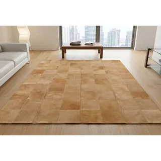 KUHFELL online & NOMAD Fellteppich PATCHWORK KUHFELL TEPPICH 160 x 200 cm IN DIVERSEN FARBEN, echtes Fell braun