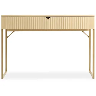 Idimex FRIBO Konsolentisch 110 x 40 x 75 cm Eiche/Gold