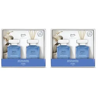 ipuro - Essentials Raumduft SUNNY BEACHTIME 2x50ml | Raumerfrischer mit Grapefruit, Zitrone & weißem Moschus Duft Aroma | Diffuser mit Stäbchen | Lufterfrischer für die Wohnung (Packung mit 2)