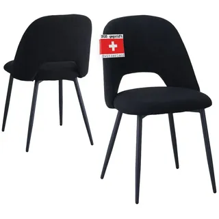 Albatros Esszimmerstuhl Silvi Cord schwarz 2er Set