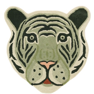 Fun Tiger Teppich - Grün 100x100