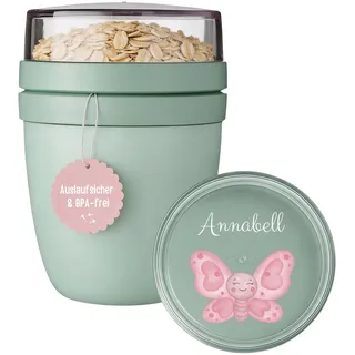 wunderwunsch MEPAL Müsli To Go Becher, Müslibecher personalisiert | Isolierter Lunchpot für Kinder, kleiner Joghurt-Becher für unterwegs, auslaufsichere Snackdosen mini, 300ml oder 500 ml