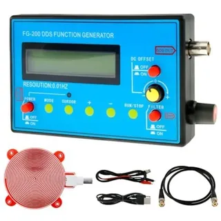 Amxcnoy Fg-200 Dds Funktionsgenerator 1-500 Khz Usb Ultrapräzisionsstabilität 140 X 80 X 26 Mm Frequenzgenerator Mit Schumann-resonanz-funktionssignalgenerator