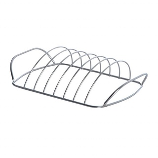 ALLGRILL All'Grill, Spareribs-Halter aus Edelstahl 30 x 18 x 8 cm