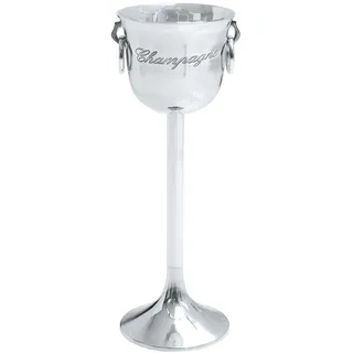 Riess Ambiente eleganter Sektkühler Champagne 75cm Silber poliert Flaschenkühler Flaschenhalter Flaschenständer Eisschale Esszimmerdekoration Wohnzimmerdeko