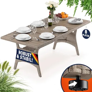 CASARIA Gartentisch 190 x 90 x 75 cm Beige